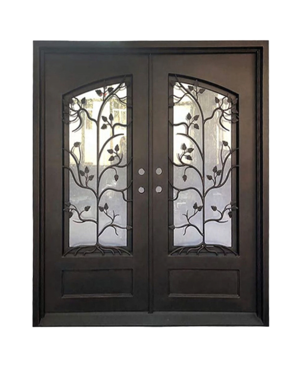 Trellis Iron Double Front Door