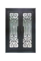 Imperial Bloom Double Iron Door – Botanical Ironwork with Handcrafted Elegance