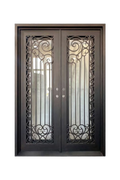 Baroque Scroll Double Iron Door – Ornate Ironwork with Classic Design