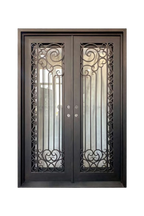 Baroque Scroll Double Iron Door – Ornate Ironwork with Classic Design