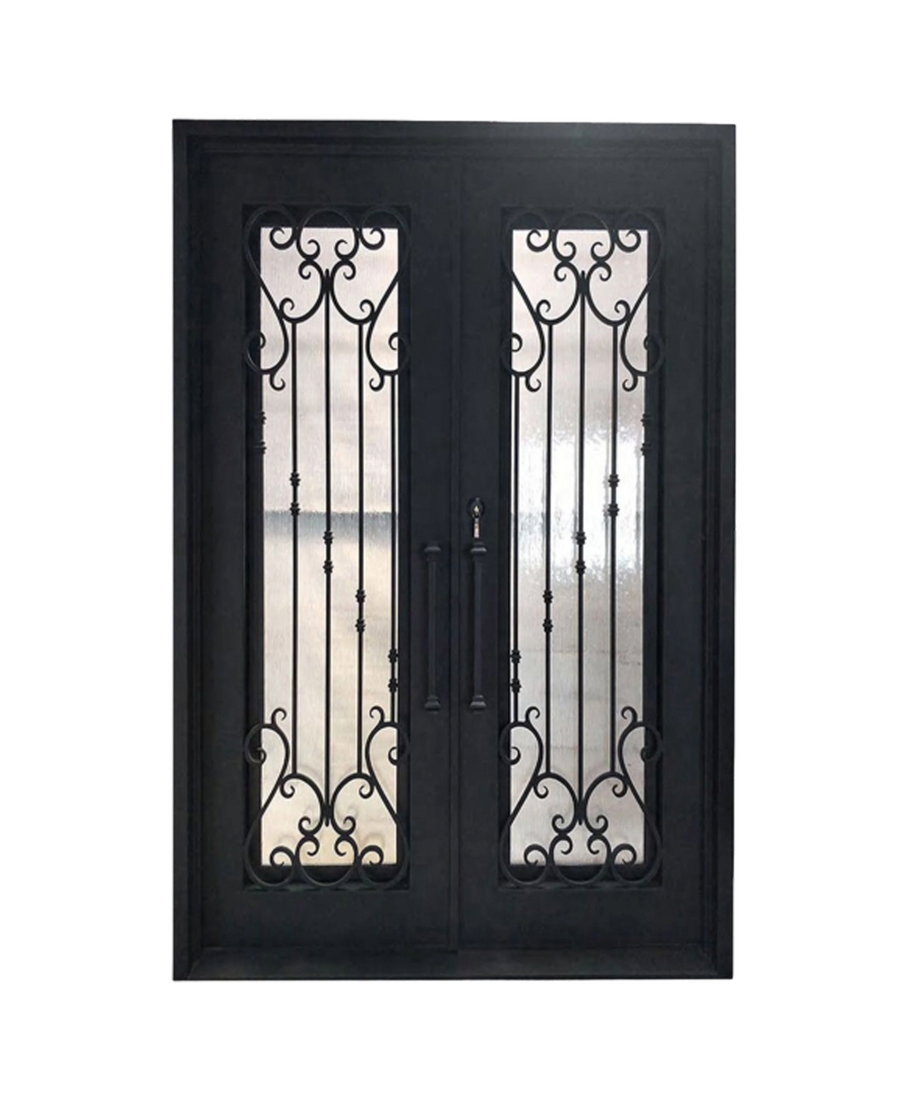 Garden Stairwell Iron Double Front Door
