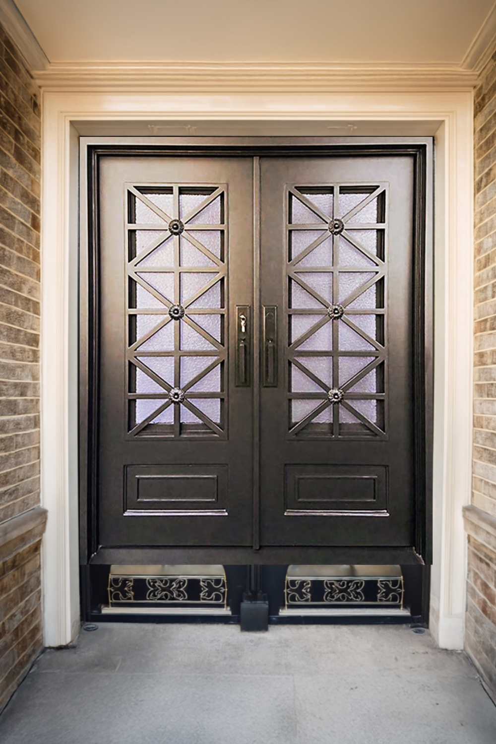 Aster French Iron Double Front Door