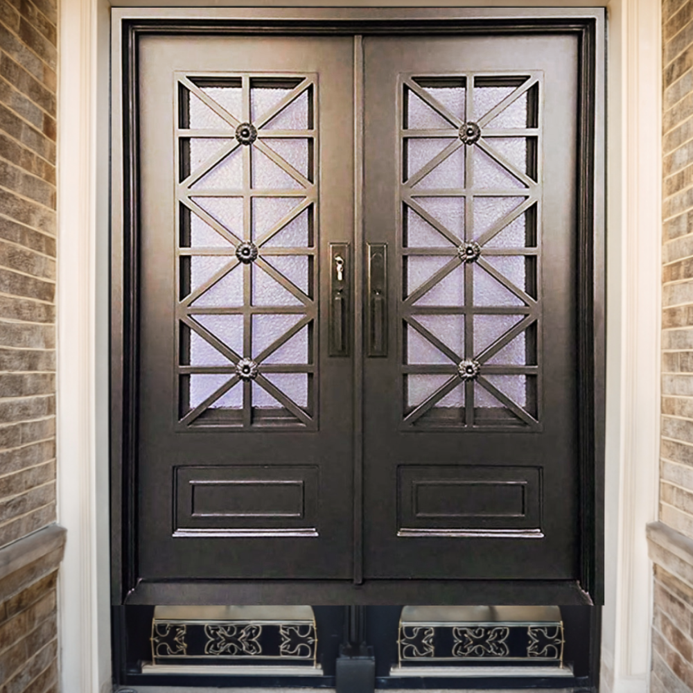 Aster French Iron Double Front Door