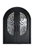 Elysian Arch Double Iron Door – Lavish Ironwork by Nationwide Iron Works