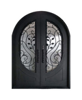 Elysian Arch Iron Double Front Door