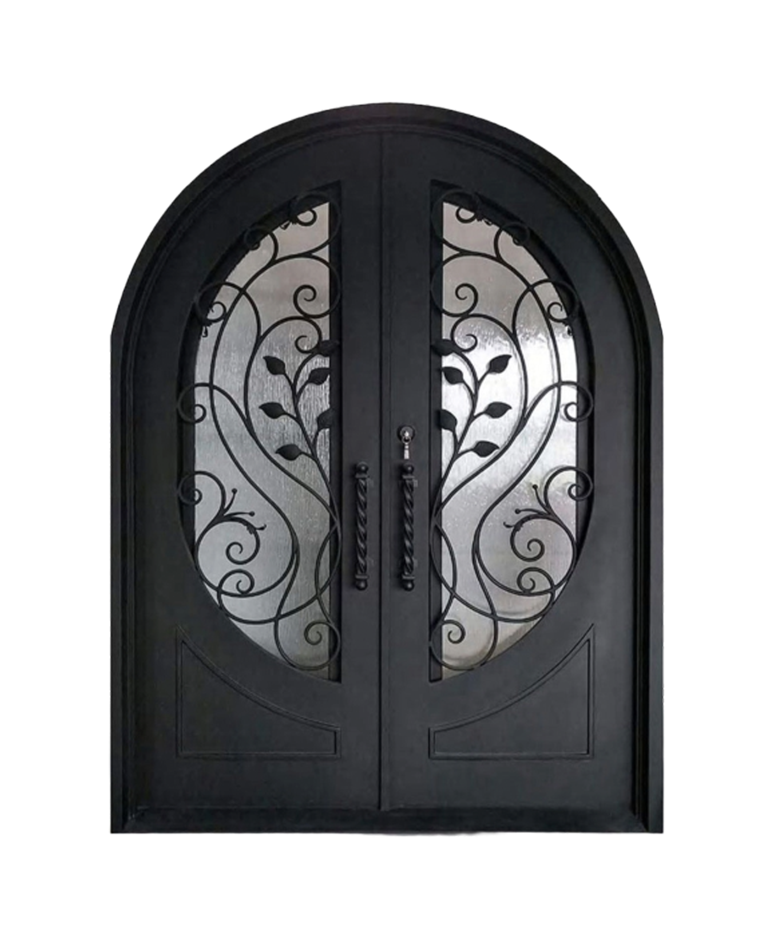 Elysian Arch Iron Double Front Door