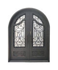 Versailles Archway Iron Double Front Door