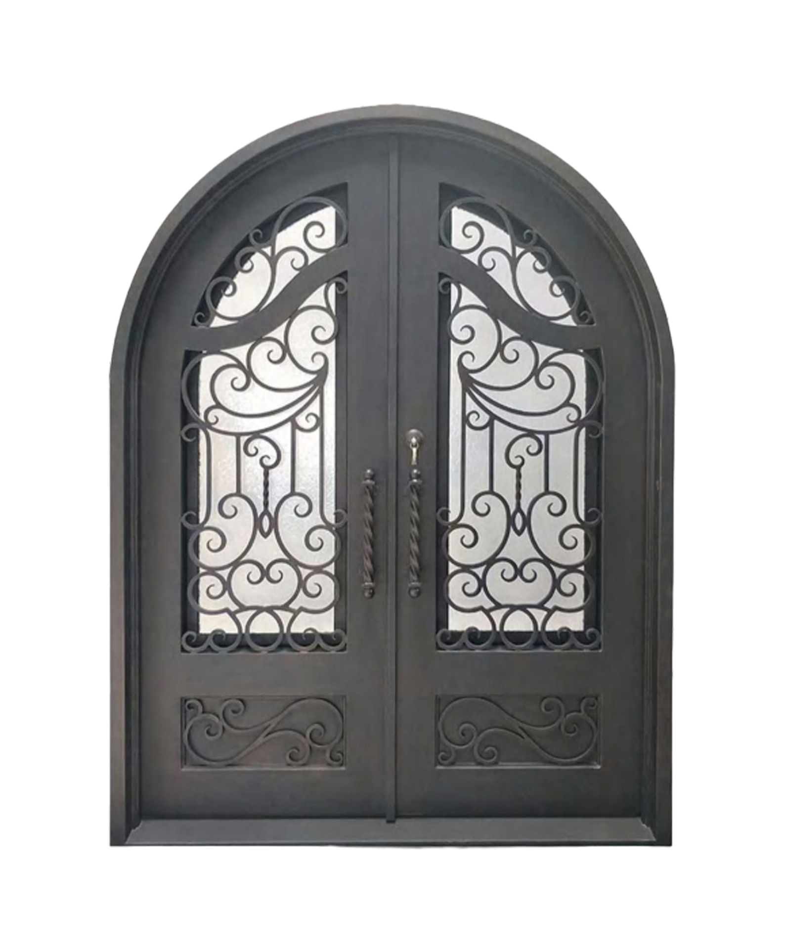 Versailles Archway Iron Double Front Door