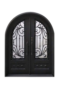 Regal Wave Double Iron Door – Curved Luxury Design by Nationwide Iron Works