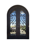 Santorini Arched Iron Double Front Door
