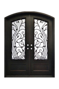 Floral Crescendo Double Iron Door – Organic Floral Ironwork