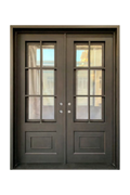Savannah French Iron Door – Classic French Design with Glass Panels