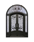 Raven Sky Iron Double Front Door