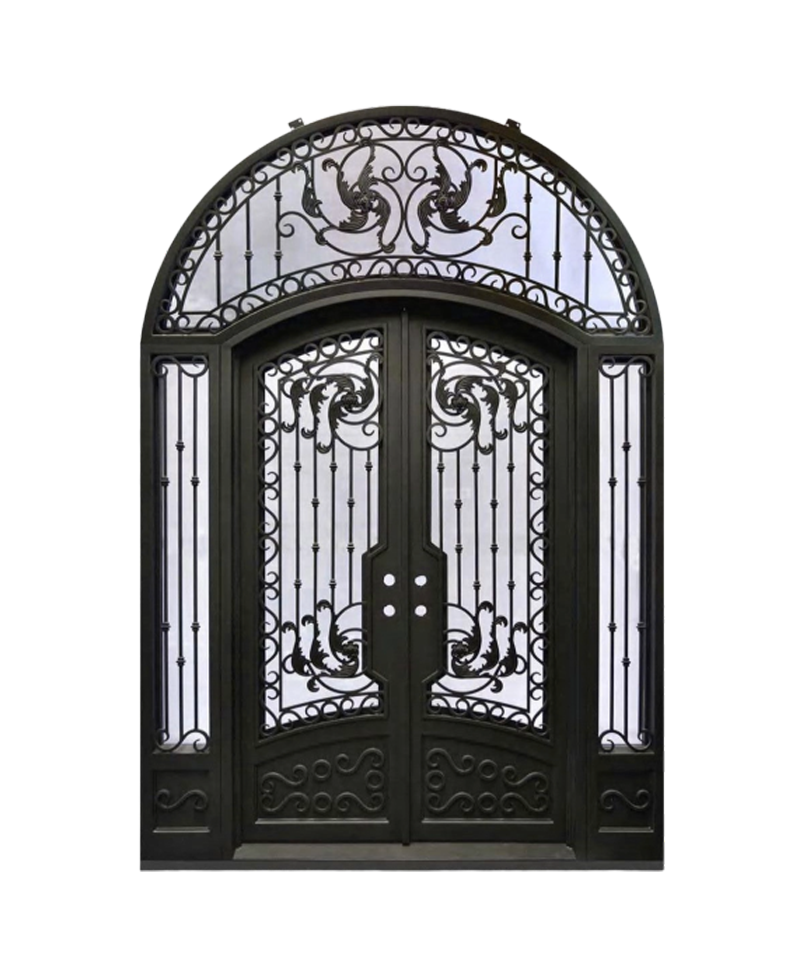 Raven Sky Iron Double Front Door