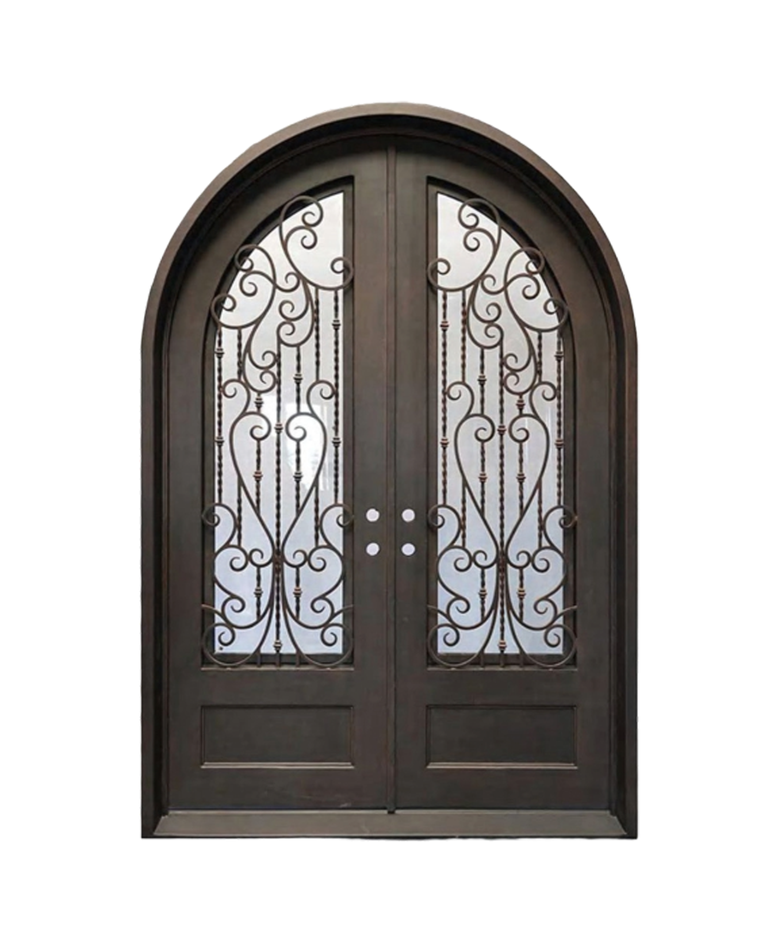 Queen of Spades Iron Archway Double Front Door