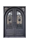 Lion's Den Archway Double Iron Door – Regal Iron Design with Custom Features