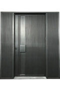 Linea Ribbed Iron Single Front Door