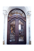 Florentine Scroll Double Iron Door – Custom Ironwork with Rustic Detailing