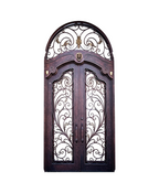 Florentine Scroll Iron Double Front Door
