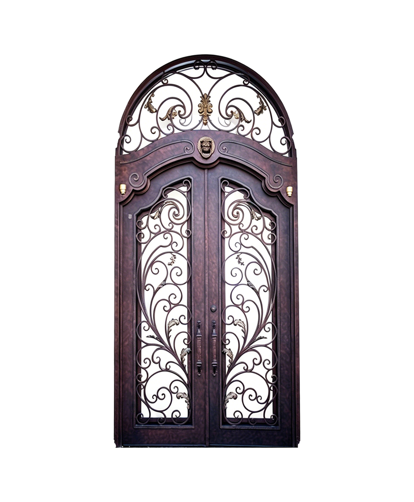 Florentine Scroll Iron Double Front Door