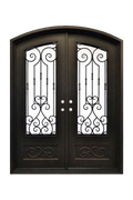 Lennox Arched Double Iron Door – Custom Curvature Design