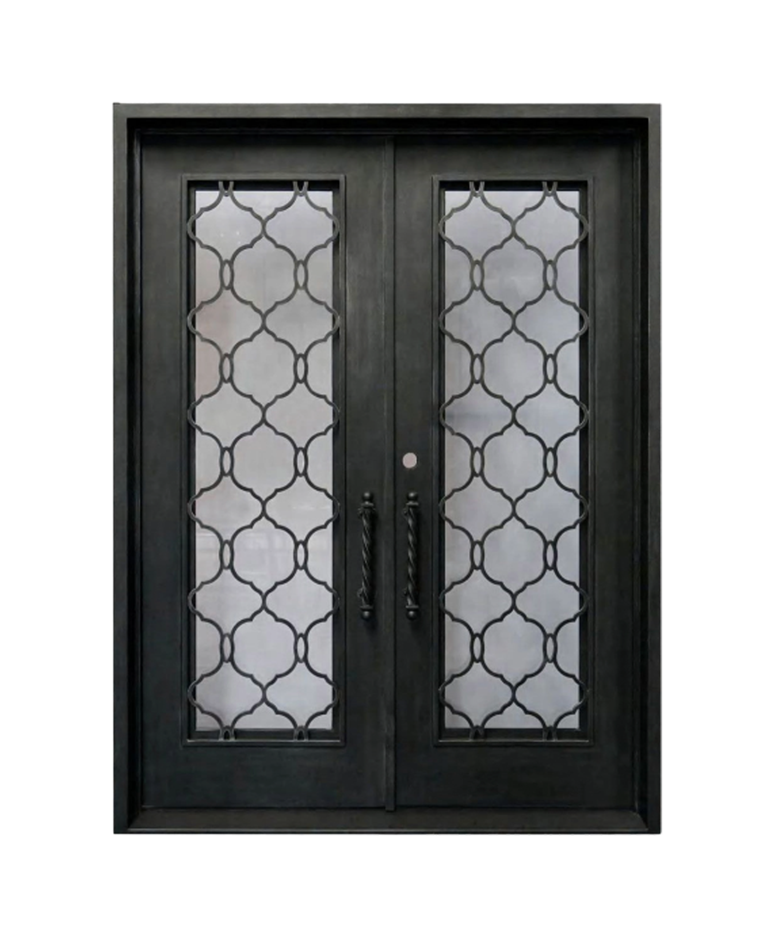 Moroccan Lattice Iron Double Front Door