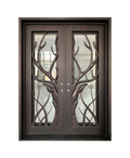 Crested Stag Iron Double Front Door