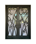 Bamboo Grove Iron Double Front Door