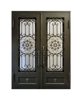Owl Eyes Iron Double Front Door