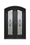 Twin Stars Double Iron Door – Celestial Paneled Design by Nationwide Iron Works