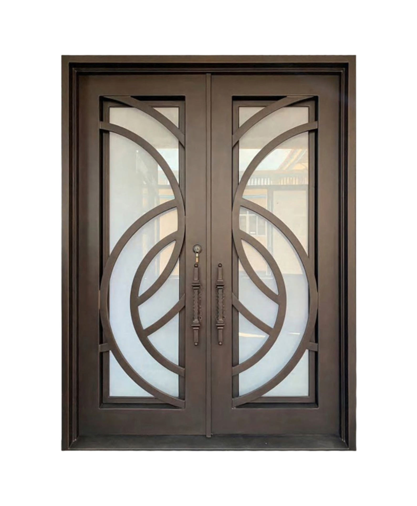 Roman Knot Iron Double Front Door